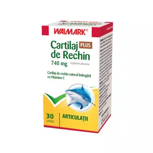 Cartilaj de Rechin Plus 740 mg cu Vitamina C, 30 capsule, Walmark