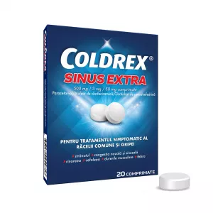 Coldrex Sinus Extra 500mg/3mg/50mg, 20 comprimate, Perrigo