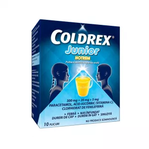 Coldrex Junior Hotrem, 10 plicuri, Perrigo