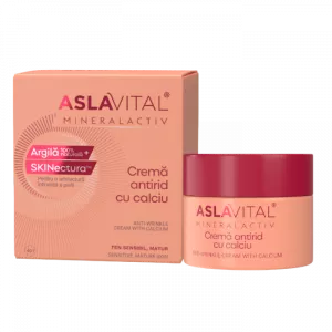 Crema Antirid cu Calciu Aslavital pentru Ten Sensibil si Matur, 50 ml, Farmec