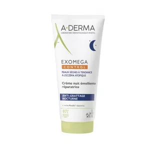Crema de noapte reparatoare pentru piele uscata Exomega Control, 200 ml, A-derma