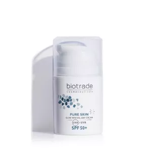 Crema iluminatoare de zi Pure Skin cu niacinamida si acid hialuronic SPF50+, 50 ml, Biotrade