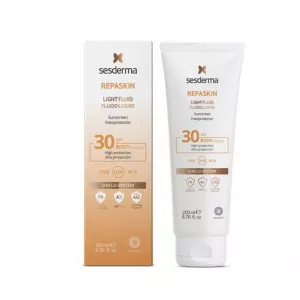 Crema protectie solara Repaskin Light Fluid SPF30, 200 ml, Sesderma