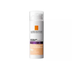 Crema protectie solara SPF 50+ cu pigment de culoare pentru fata Anthelios Pigment Correct, 50 ml, La Roche-Posay