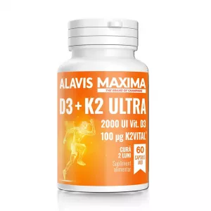 D3+K2 Ultra, 60 capsule moi, Alavis Maxima