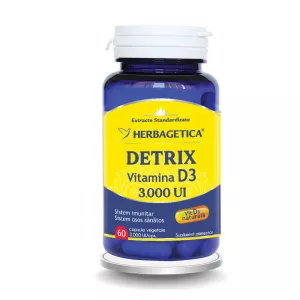 Detrix Vitamina D3 3000 UI, 60 capsule, Herbagetica