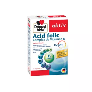 Acid Folic Complex de Vitamina B, 30 comprimate, Doppelherz
