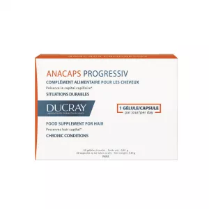 Supliment pentru par Anacaps Progressiv, 30 capsule, Ducray