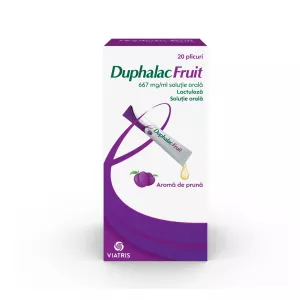 Duphalac Fruit, 667 mg/ml solutie orala, 20 plicuri, Mylan