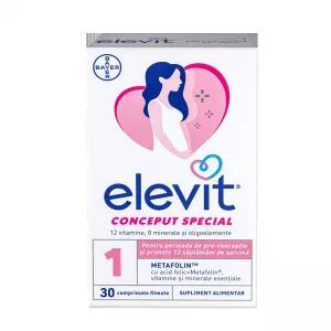 Elevit 1 Multivitamine pentru pre-conceptie si sarcina, 30 comprimate, Bayer