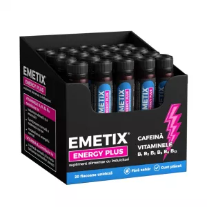 EMETIX Energy Plus Shoturi, 20 flacoane unidoza x 25 ml, Fiterman Pharma