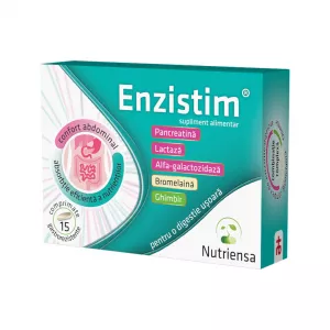 Enzistim, 15 comprimate gastrorezistente, Antibiotice SA