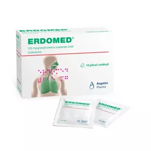 Erdomed, 225 mg, granule pentru suspensie orala, 10 plicuri, Angelini Pharma