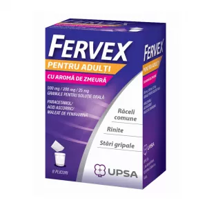 Fervex cu aroma de zmeura, 8 plicuri, Upsa