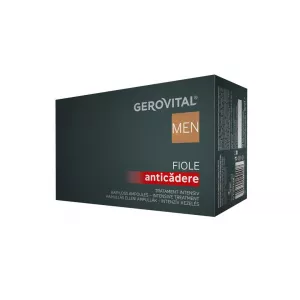 Fiole Anticadere Tratament Intensiv Gerovital Men, 10 fiole x 10 ml, Farmec