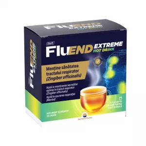 Fluend Extreme Hot Drink, 10 plicuri, Sun Wave Pharma