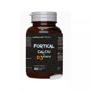 Fortical Calciu + D3 Forte, 60 comprimate filmate, Hyllan