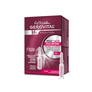 Fiole cu Acid Hialuronic 5% Gerovital H3 Evolution, 10 fiole x 2 ml, Farmec