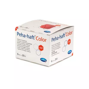 Bandaj elastic autoadeziv Peha-haft Color, rosu, 6 cm x 20 m, Hartmann