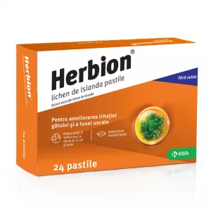 Herbion lichen de Islanda, 24 pastile, Krka