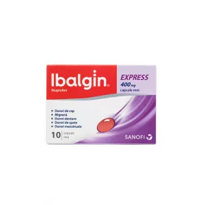 Ibalgin Express, 400 mg, 10 capsule moi, Sanofi