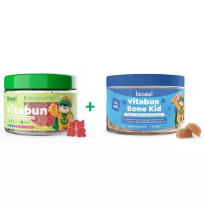 Jeleuri cu multivitamine Vitabun, 60 bucati + Jeleuri gumate cu calciu Vitabun Bone Kid, 60 bucati, Bioeel