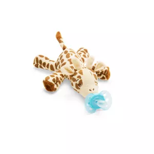 Jucarie de plus Girafa cu Suzeta Ultra Soft, SCF348/11, 0-6 luni, Philips Avent