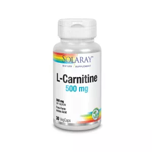 L-Carnitine 500 mg, 30 capsule vegetale, Solaray