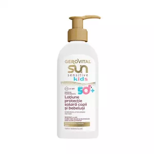 Lotiune cu protectie solara pentru copii si bebelusi SPF 50+ Sun Sensitive Kids, 200 ml, Gerovital