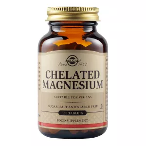 Magneziu Chelat 100 mg, 100 tablete, Solgar