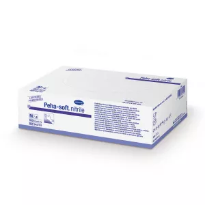 Manusi de examinare fara latex, de unica folosinta Peha-soft nitrile albastre, marime L, 1 cutie/100 bucati, Hartmann