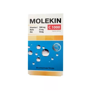 Molekin C 1000 mg + Rutin 25 mg + Zn 10 mg, 30 comprimate, Zdrovit