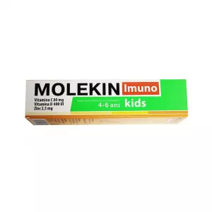 Molekin imuno Kids, 4 - 6 ani, 20 comprimat efervescente, Zdrovit