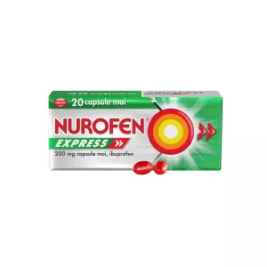 Nurofen Express, 200 mg, 20 capsule moi, Reckitt Benckiser