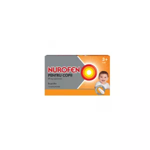 Nurofen pentru copii 3+ luni 60 mg, 10 supozitoare, Reckitt Benckiser Healthcare