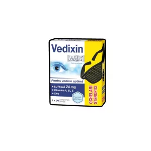 Oferta Pachet Vedixin MAX, 2x30 comprimate si Ochelari stenopici, Zdrovit