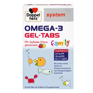 Omega 3 Gel Tabs Family, 60 comprimate masticabile moi, Doppelherz