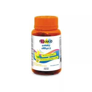 Omega 3 pentru copii cu aroma de lamaie, 60 jeleuri gumate, Pediakid