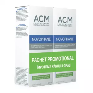 Pachet:  2 x Sampon Novophane par gras, 200 ml, ACM