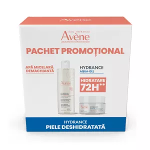 Pachet: Apa micelara demachainta, 400 ml + Crema hidratanta de fata Aqua Gel Hydrance, 50 ml, Avene