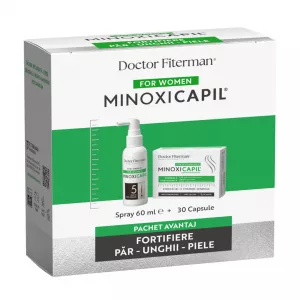 Pachet: Minoxicapil Spray, 60 ml + 30 capsule, Doctor Fiterman