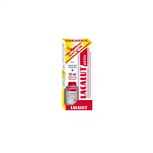 Pachet: Pasta de dinti Lacalut Aktiv, 75 ml + Apa de gura Lacalut Aktiv, 50 ml, Theiss Naturwaren
