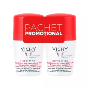 Pachet: Roll-on Stress Resist, eficacitate 72h, 2 x 50ml, Vichy