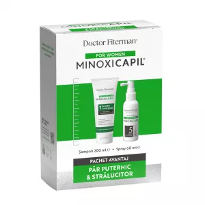Pachet: Sampon, 200 ml + Women Spray, 60 ml Minoxicapil, Doctor Fiterman