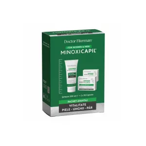Pachet: Sampon impotriva caderii parului Minoxicapil, 200 ml + Minoxicapil, 30 capsule, 2 cutii, Fiterman