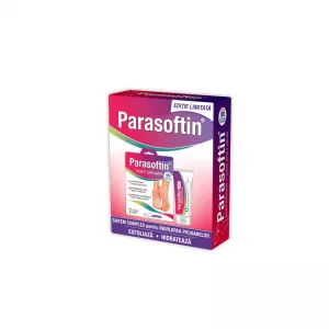 Pachet Sosete exfoliante Parasoftin, 1 pereche + Crema pentru calcaie Silk Parasoftin, 50ml, Zdrovit