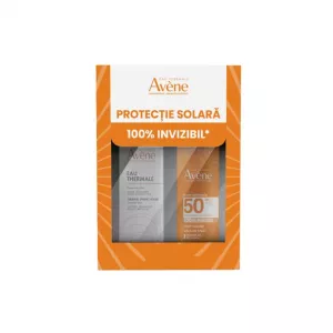 Pachet: Spray pentru protectie solara cu SPF 50 200 ml + Apa termala spray 150 ml, Avene