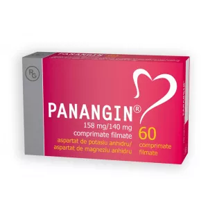 Panangin, 158 mg/140 mg, 60 comprimate filmate, Gedeon Richter
