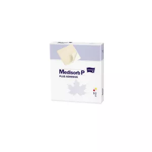 Pansament absorbant, poliuretan, Medisorb P Plus Adhesive, 15 x 15cm, 5 bucati, Matopat