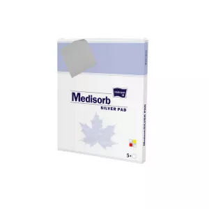 Pansament cu argint Medisorb Silver Pad, 10 x 20 cm, 5 bucati, Matopat